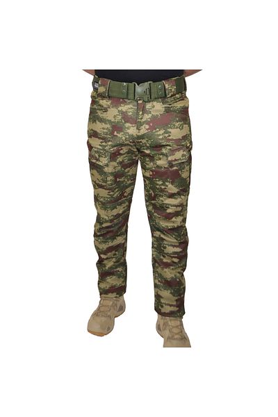 METAM Παντελόνι Softshell με μοτίβο παραλλαγής 8 τσέπες αδιάβροχο κρύο και ανθεκτικό στον αέρα με φλις εσωτερικά