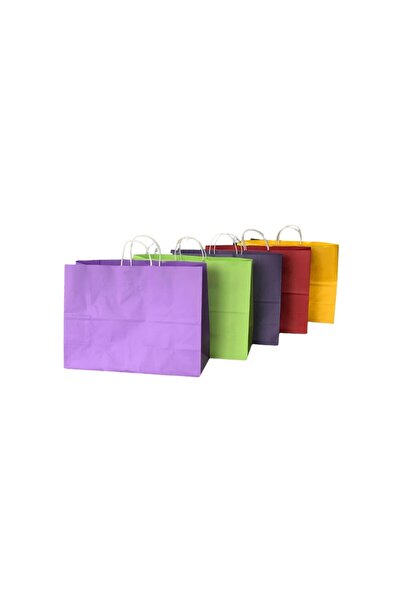 HDF PAZARLAMA Крафт 5 цветни торбички 5 броя 40x15x30