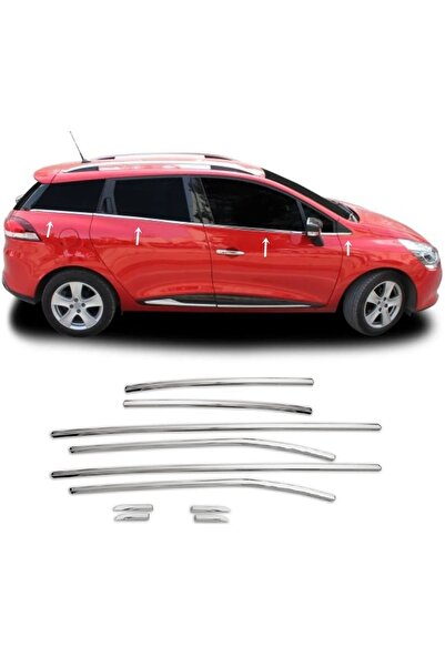 ZNZ OTO AKSESUAR Renault Clio 4 Sporttourer Sw Krom Cam Çıtası 8 Prç 2012 Ve ...