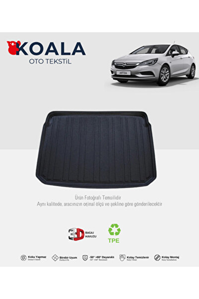 KoalaOtoTekstil Opel Astra K Hatchback (2015 ve Sonrası) 3d Bagaj Havuzu