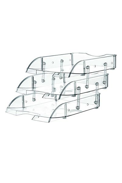 Temat 3-Piece Plastic Movable Document Shelf