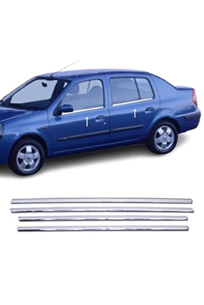 ZNZ OTO AKSESUAR Renault Clio 2 Symbol Krom Cam Çıtası 4 Kapı P.çelik 1998-20...