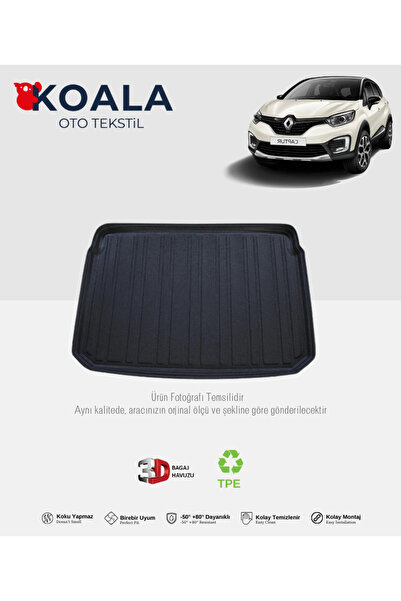 KoalaOtoTekstil Renault Captur (2013-2020) 3d Bagaj Havuzu