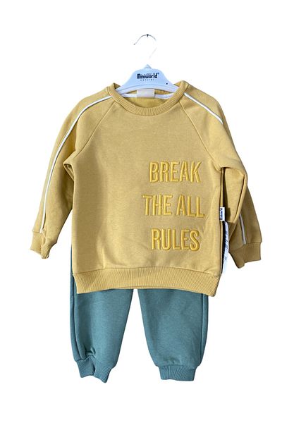 Miniworld مجموعة من 3 خيوط مطرزة بطباعة مطرزة من Break the All Rules