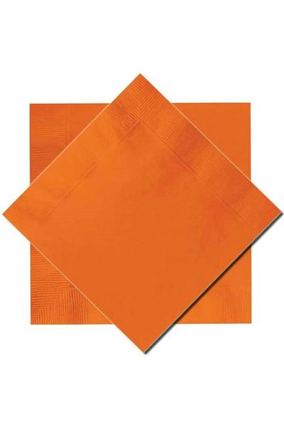 aşkın concept Orange Colored Paper Napkins 16 Pieces