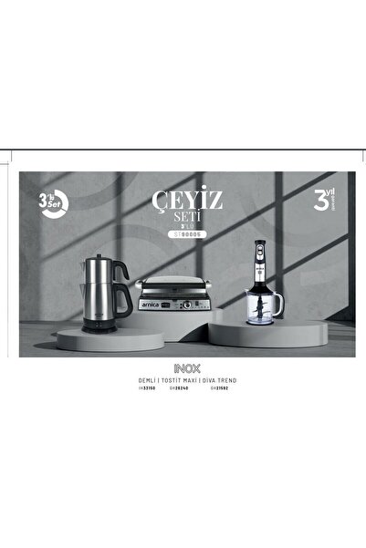 Arnica ARNİCA ST90005 İNOX 3LÜ ÇEYİZ SETİ