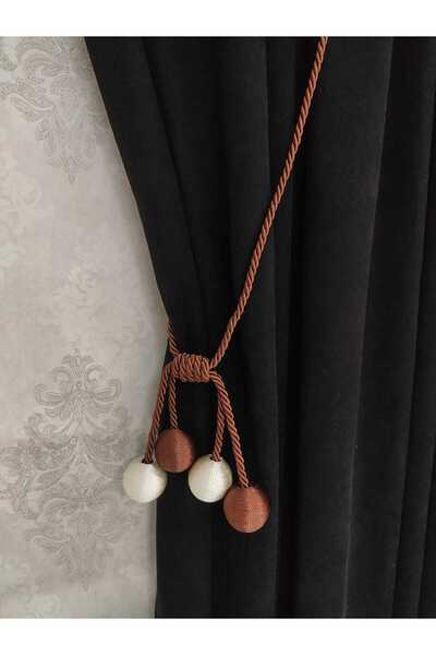 Nish Perde NİSH PERDE Fon Perde Tavan Bağlama Top Broçol İki Adet