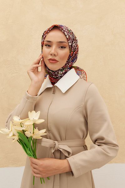 Silk Home Μαλακό βαμβακερό κασκόλ με σχέδιο Petunia