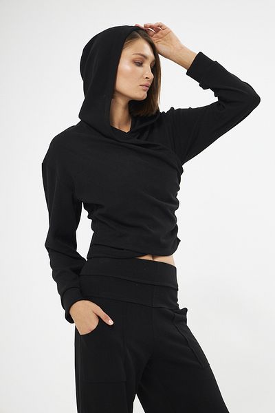 LAMANTE KRUVAZE COLLAR HOODED KNITWEAR BLUZ