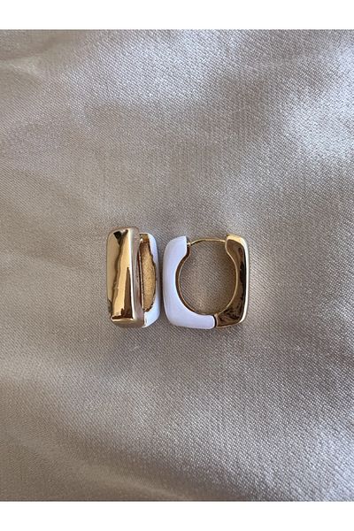 Venüs Accessory Square Colored Steel Earrings