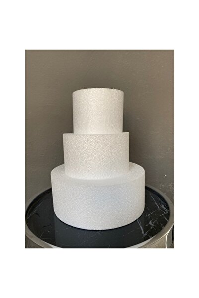 yeditepe osmanlı Yuvarlak Strafor Katlı Maket Pasta 40x10 Cm - 30x10 Cm- 20x1...