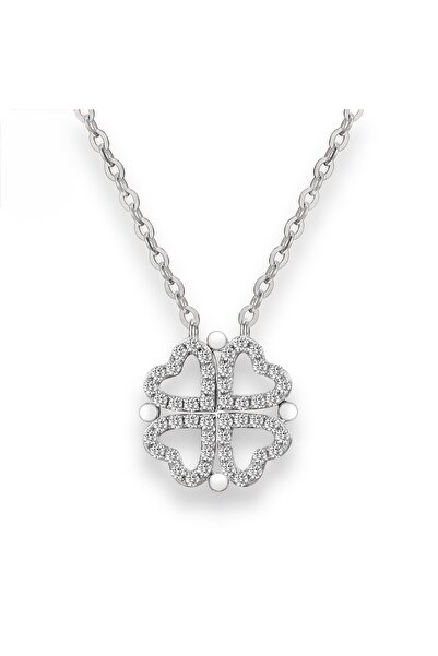 neslyaccessories قلادة مفتوحة على شكل قلب مغناطيسي