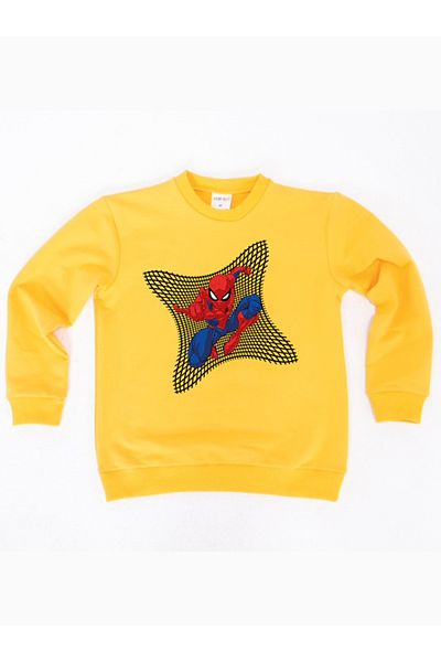 SPIDERMAN εμπριμέ spiderman βαμβακερό ύφασμα παιδικό φούτερ