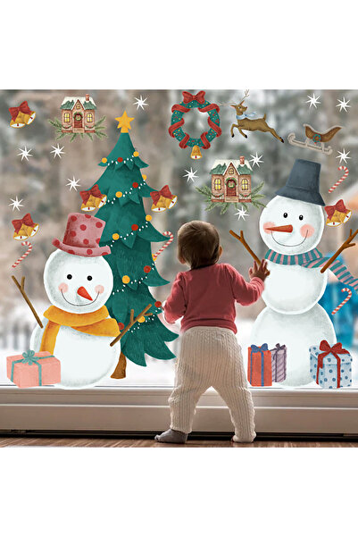 Aysprint SET DE STICKER PENTRU UȘĂ DE PERETE DE STICLA CAMERĂ PENTRU COPII DE CRĂCIUN - AysPrnt951