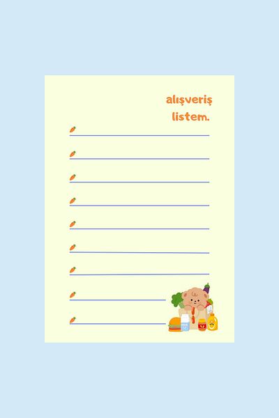 Sumicorn Design Cute Kawaii Memo Pad, Notepad, Shopping List, Memopad, Planner, A6 (10,5x14,8 cm), 100 pcs