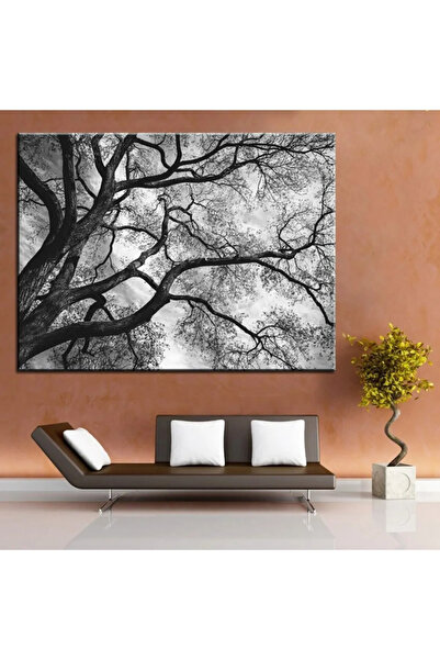 Genel Markalar ÜRÜNLER Siyah Beyaz Ağaç Dalları Kanvas Tablo