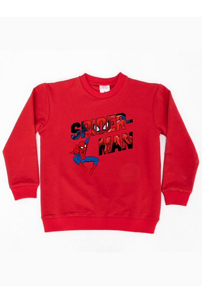 SPIDERMAN printed spiderman cotton fabric children's sweatshirt