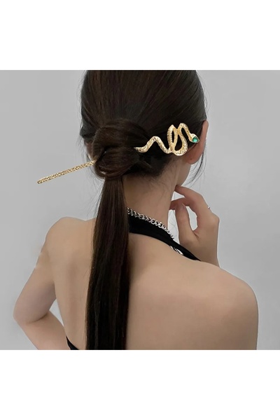 GÜLPEŞE Cataramă cu buton cu detaliu șarpe, cataramă japoneză YLN-8283