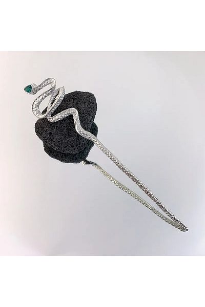 GÜLPEŞE Cataramă cu buton cu detaliu șarpe, cataramă japoneză YLN-8283