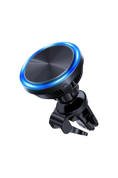 UnDePlus GW02 Izgara Klipsli Işıklı Soğutmalı Ayaklı 30W Kablosuz Şarjlı Mags...