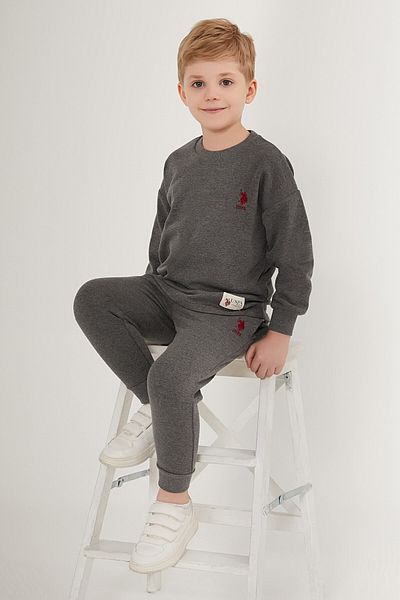 U.S. Polo Assn. ΒΑΣΗ. Polo Assn. Σετ φόρμας για αγόρι με άδεια Classic Crew Neck