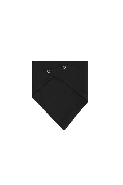 3Baby Black 100% Organic Cotton Double Layer Muslin Baby Scarf & Drool Bib with Two Snaps 1 Piece