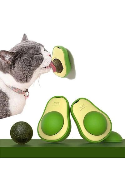 LOVYCO Edible Cat Mint with Natural Catnip - Avocado Shape Play and Lick Ball