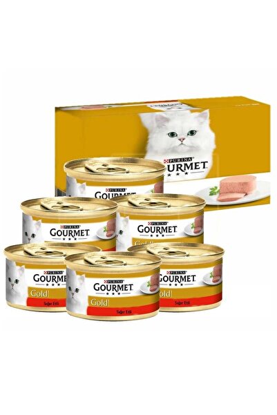 Gourmet Kıyılmış Sığır Etli Yetişkin Kedi Konservesi 6 Al 5 Öde 85gr