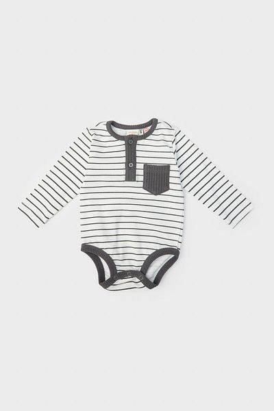 Layette Bg Store Baby Boy Striped Bodysuit 23Fw0Lt8502