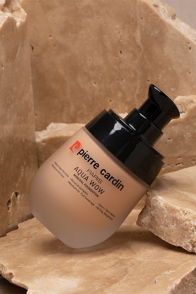 Pierre Cardin Aqua Wow Mineral Water Based Foundation Ivory Skin with Warm Yellow