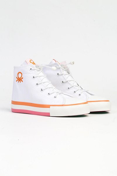 Benetton ®| BN-90193 - 3394 White Orange - Children's Sneakers
