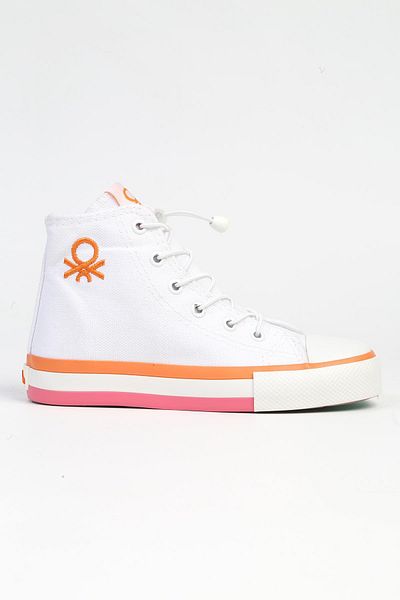 Benetton ®| BN-90193 - 3394 White Orange - Children's Sneakers