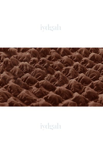 IYDGAH Калъф за диван Burumcuk от 3 части, ликра - кафяв, 1 брой