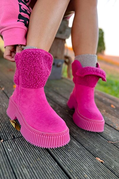 Shoebutik Μπότες Dublin Fuchsia Suede