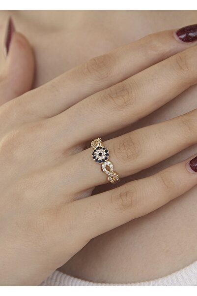 takıtarzım خاتم نسائي من حجر الذهب وعين الشر