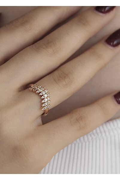 takıtarzım خاتم ذهبي قابل للتعديل بحجر الزركون