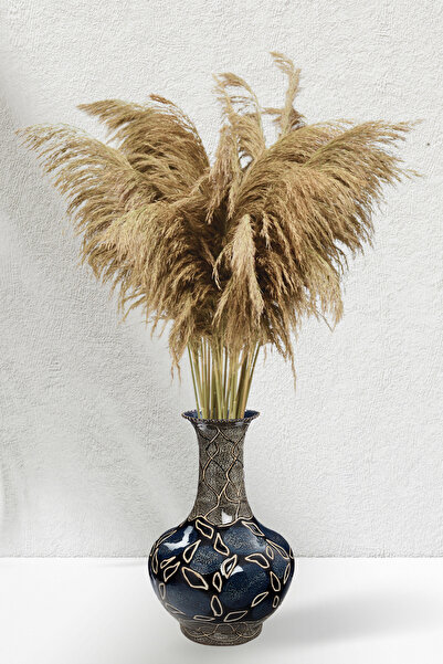 Dekora Çiçek Dökülmeyen Pampas Naturel Siyah 100cm - 15 Dal