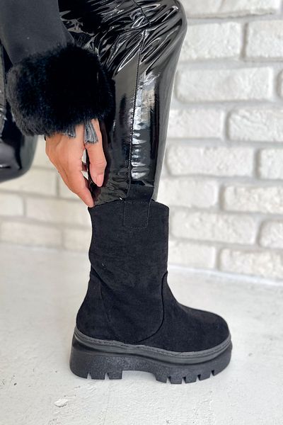 Shoebutik Μπότες Jax Black Suede
