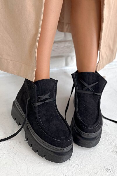 Shoebutik Μποτάκια Orlando Black Suede