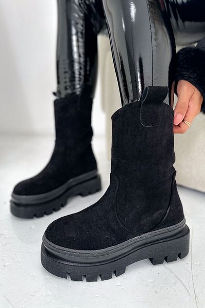Shoebutik Μπότες Jax Black Suede