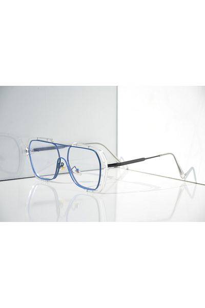 Angel Eyes Unisex Blue Light Protective Glasses with Clear Glass and Transparent-blue Frame Ae31464c3bbx