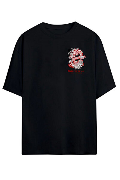 Baskılı Biarres & Co. Oversize T-Shirt