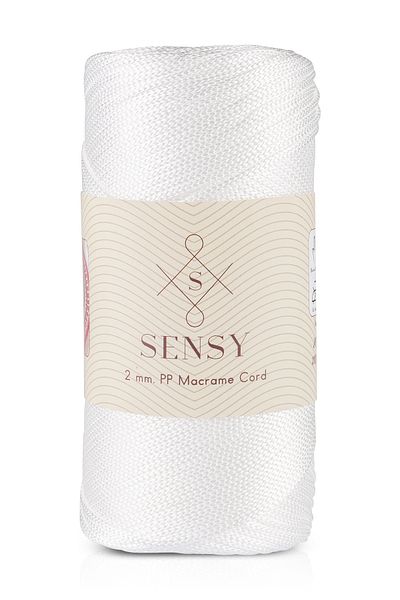SENSY 2 Mm - 200 gr Polyester Macrame Thread White 230 M Polyester Macrame Thread Suppla Rope And Bag Thread