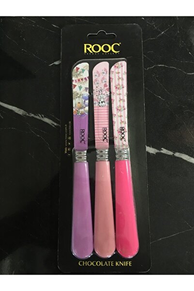 Rooc Çınar Life Çikolata Sürme Bıçağı Mix Renk Ve Desen 3 (PARÇA) Bıçak