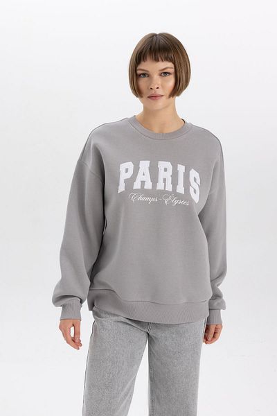 DeFacto Oversize Fit Crew Neck Thick Sweatshirt B1883ax23au