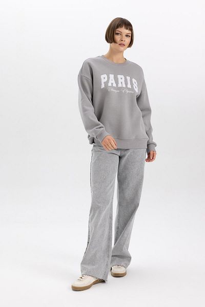 DeFacto Oversize Fit Crew Neck Thick Sweatshirt B1883ax23au