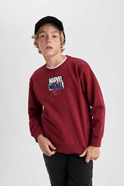 DeFacto Erkek Çocuk Marvel Spiderman Bisiklet Yaka Kalın Sweatshirt B2708a823wn