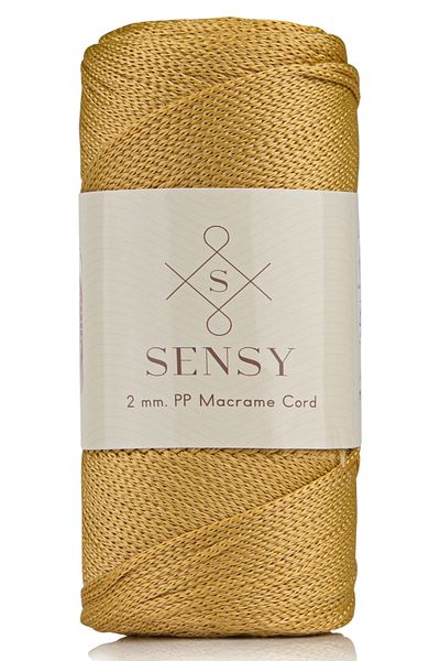 SENSY 2 Mm - 200 gr Ață de macrame din poliester Muștar 230 M Ață de macrame din poliester Ață de supliment și ață de pungă