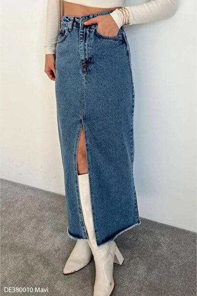 LİMABEL Τζιν φούστα Snow Wash με φούντα (δέχεται από τον πωλητή)