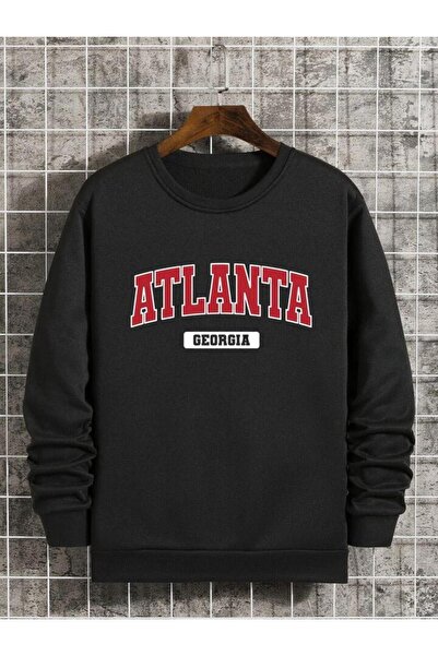 Sebesta Fashion سترة اتلانتا مطبوعة 2THREAD BARDEN للجنسين برقبة دائرية كبيرة...